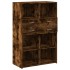 Aparador de madera de ingeniería roble ahumado 80x42,5x124