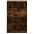 Aparador de madera de ingeniería roble ahumado 80x42,5x124