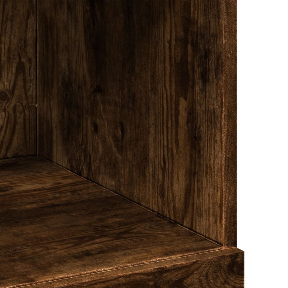 Aparador de madera de ingeniería roble ahumado 80x42,5x124