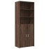 Aparador alto madera de ingeniería marrón roble 70x42,5x185