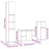 Set de muebles de baño 3 pzas madera contrachapada roble