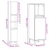 Set de muebles de baño 3 pzas madera contrachapada roble