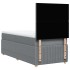 Cama box spring con colchón tela gris claro 90x190