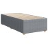 Cama box spring con colchón tela gris claro 90x190