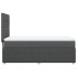 Cama box spring con colchón tela gris oscuro 90x190