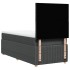 Cama box spring con colchón tela gris oscuro 90x190