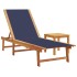 Tumbona con mesa madera maciza de acacia y textileno