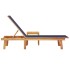 Tumbona con mesa madera maciza de acacia y textileno