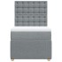 Cama box spring con colchón tela gris claro 90x190