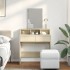 Tocador con espejo color roble Sonoma 130x50x132,5