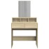 Tocador con espejo color roble Sonoma 130x50x132,5