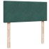 Cama box spring con colchón terciopelo verde oscuro 120x190