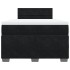 Cama box spring con colchón terciopelo negro 120x190