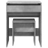 Tocador con taburete gris hormigón 60x40x113,5