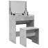 Tocador con taburete gris hormigón 60x40x113,5