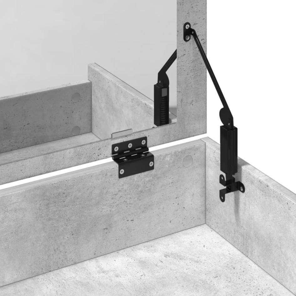 Tocador con taburete gris hormigón 60x40x113,5