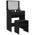 Tocador con taburete negro 60x40x113,5