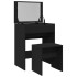 Tocador con taburete negro 60x40x113,5