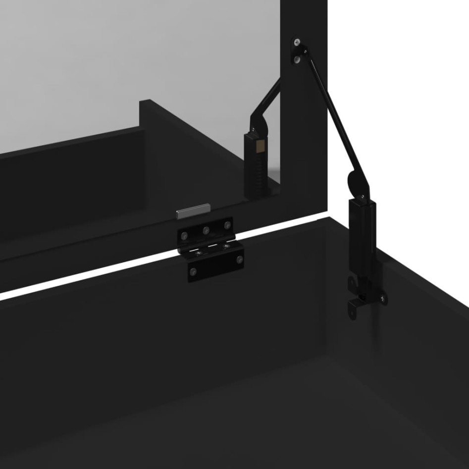 Tocador con taburete negro 60x40x113,5