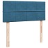 Cama box spring con colchón terciopelo azul oscuro 120x190