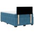 Cama box spring con colchón terciopelo azul oscuro 120x190