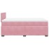 Cama box spring con colchón terciopelo rosa 120x200