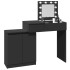 Tocador con luces LED negro 115x37x110,5