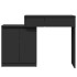 Tocador con luces LED negro 115x37x110,5