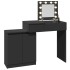 Tocador con luces LED negro 115x37x110,5