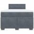 Cama box spring con colchón terciopelo gris oscuro 120x200