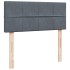 Cama box spring con colchón terciopelo gris oscuro 120x200
