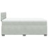 Cama box spring con colchón terciopelo gris claro 120x200