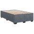 Cama box spring con colchón terciopelo gris oscuro 120x200