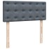 Cama box spring con colchón terciopelo gris oscuro 120x200