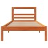 Estructura cama con cabecero madera pino marrón cera 75x190