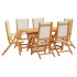 Juego comedor de jardín 7 pzas madera maciza acacia y