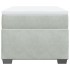 Cama box spring con colchón terciopelo gris claro 100x200