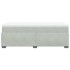 Cama box spring con colchón terciopelo gris claro 100x200