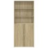 Aparador de madera de ingeniería roble Sonoma 80x42,5x185