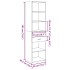 Aparador de madera de ingeniería roble ahumado 50x42,5x185