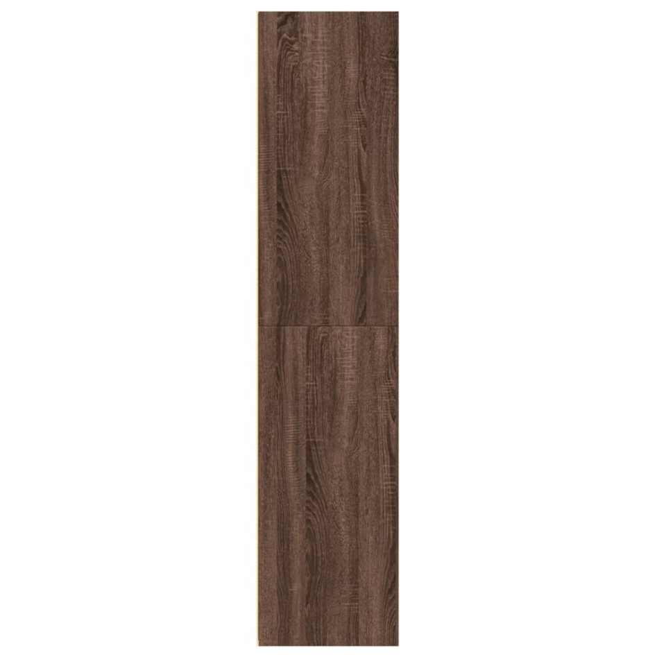 Aparador alto madera contrachapada marrón roble 70x41x185