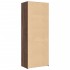 Aparador alto madera contrachapada marrón roble 70x41x185