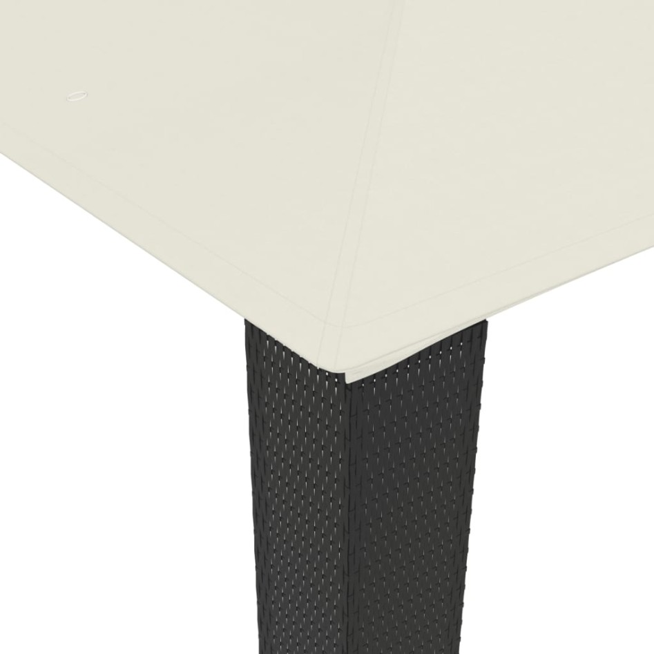 Cenador con doble techo tela crema 2,94x2,94