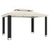 Cenador con doble techo tela crema 3,94x2,96