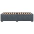 Estructura de cama sin colchón terciopelo gris oscuro 80x200