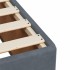 Estructura de cama sin colchón terciopelo gris oscuro 80x200