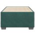 Estructura de cama sin colchón terciopelo verde oscuro