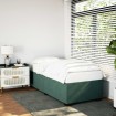 Estructura de cama sin colchón terciopelo verde oscuro 90x200cm