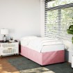 Estructura de cama sin colchón terciopelo rosa 90x200 cm