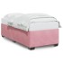 Estructura de cama sin colchón terciopelo rosa 90x200